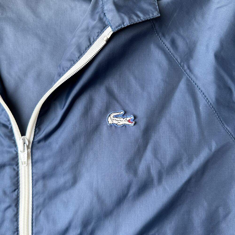 Vintage 80s Lacoste Jacket Men's Large‎ Blue Windbreaker Waterproof Golf 6067 - Picture 7 of 13